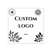 Bloemen Custom logo rubber stempel, vervangende lo Rubberstempel (Afrduk)