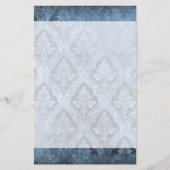 Bloemen Custom Papier Stationery - Blauw (Voorkant)