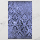  Bloemen Custom Papier Stationery - Indigo (Achterkant)