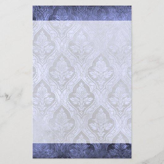 Bloemen Custom Papier Stationery - Indigo (Voorkant)