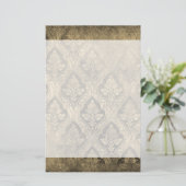 Bloemen Custom Papier Stationery - Sepia (Staand voorkant)