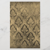 Bloemen Custom Papier Stationery - Sepia (Achterkant)