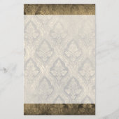 Bloemen Custom Papier Stationery - Sepia (Voorkant)