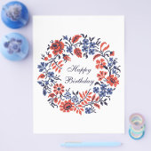 Bloemen cyclus flyer (Enkel)