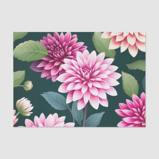  Bloemen Dahlias Tissuepapier (Voorkant)