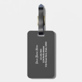 Bloemen Dainty Gold Maroon Bagagelabel (Achterkant verticaal)