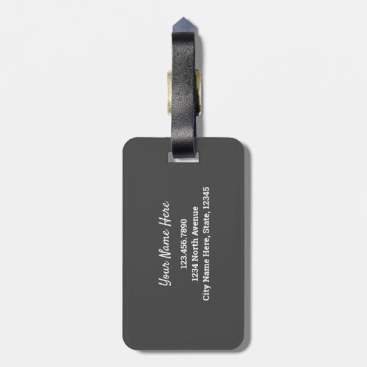 Bloemen Dainty Gold Maroon Bagagelabel (Achterkant verticaal)