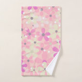 Bloemen Daisies roze, Paarse, crème badhanddoek se Bad Handdoek (Handdoek)