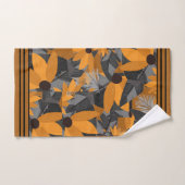 Bloemen Daisies Sinaasappel, Tan Grey Bad Handdoek (Handdoek)