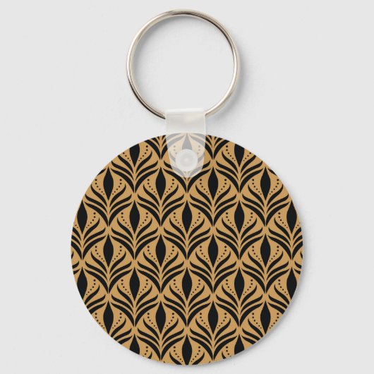 Bloemen Damask: Elegant Sleutelhanger (Voorkant)