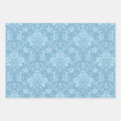 Bloemen Damask-Pastel Mint, roze, blauw Inpakpapier Vel (Voorkant 2)