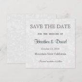 Bloemen Damask Save the Date Wedding Invitation (Voorkant / Achterkant)