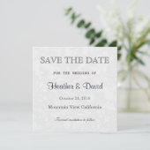 Bloemen Damask Save the Date Wedding Invitation (Staand voorkant)