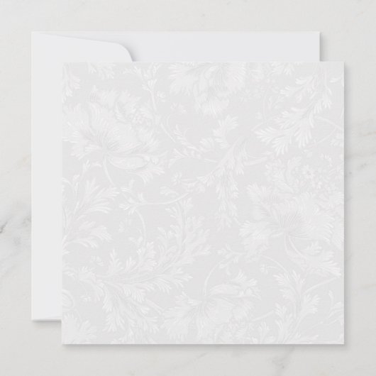 Bloemen Damask Save the Date Wedding Invitation (Achterkant)