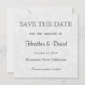Bloemen Damask Save the Date Wedding Invitation (Voorkant)