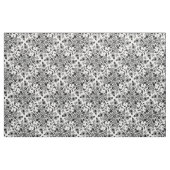 Bloemen Damask Zwart Wit Stof (Fat Quarter)