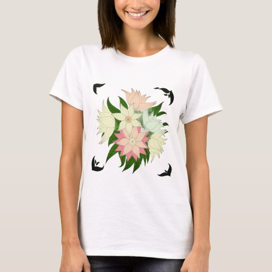 Bloemen Dames T-Shirt (Voorkant)