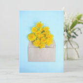 Bloemen | Dandelions op de envelop Bedankkaart (Staand voorkant)