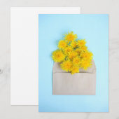 Bloemen | Dandelions op de envelop Bedankkaart (Voorkant / Achterkant)