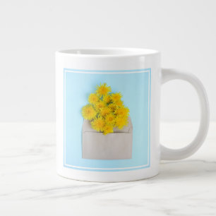 Bloemen   Dandelions op de envelop Grote Koffiekop