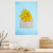 Bloemen | Dandelions op de envelop Poster (Keuken)