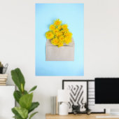 Bloemen | Dandelions op de envelop Poster (Thuiskantoor)