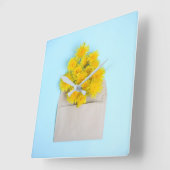 Bloemen | Dandelions op de envelop Vierkante Klok (Hoek)