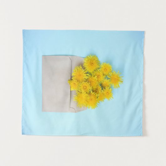 Bloemen | Dandelions op de envelop Wandkleed (Voorkant (horizontaal))