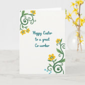 Bloemen Dank Collega Kaart (Gele Bloem)