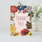 Bloemen Dank Je Wel Bedankkaart (Staand voorkant)