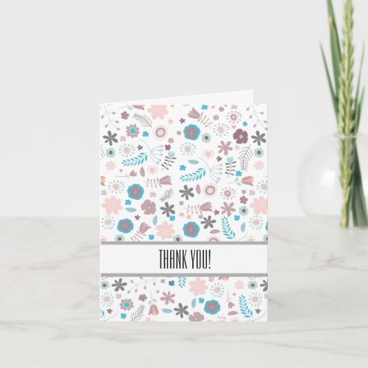 Bloemen dank u bedankkaart (Voorkant)