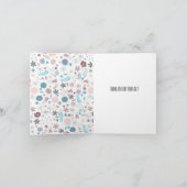 Bloemen dank u bedankkaart (Binnen)