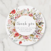 Bloemen Dank u Bonbonniere Doop Favor Box Bedankjes Labels (Voorkant)