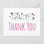 Bloemen dank u briefkaart elegante bloemenkaart (Voorkant)