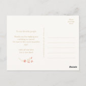  Bloemen Dank u bruiloft Briefkaart (Achterkant)