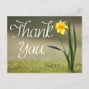 Bloemen Dank u gele narcis bloem Briefkaart