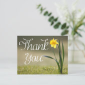 Bloemen Dank u gele narcis bloem Briefkaart (Staand voorkant)