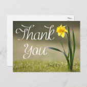 Bloemen Dank u gele narcis bloem Briefkaart (Voorkant / Achterkant)