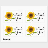 Bloemen Dank u gele zonnebloem bloemen Rechthoekige Sticker (Vel)