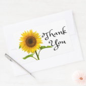 Bloemen Dank u gele zonnebloem bloemen Rechthoekige Sticker (Envelop)