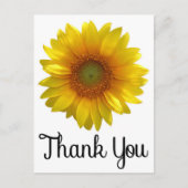 Bloemen dank u gele zonnebloem briefkaart (Voorkant)