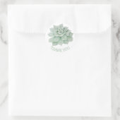 Bloemen Dank u Groene Succulente Cactus Ronde Sticker (Tas)
