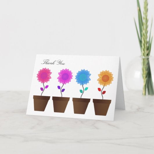 Bloemen dank u Kaarten (Voorkant)