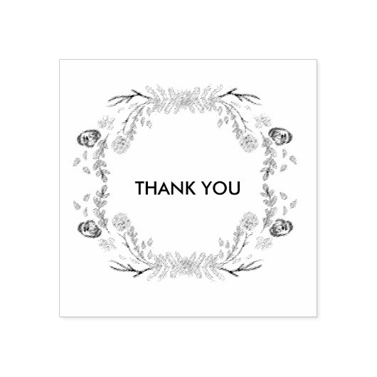 Bloemen dank u kunst stempel (Afrduk)