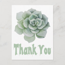 Bloemen Dank u Mint Groene Sappige Cactus Briefkaart