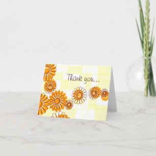 Bloemen dank u nota nemen van Kaart
