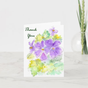 Bloemen "dank u" Notecard Bedankkaart