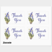 Bloemen Dank u Paarse lavendelbloem Rechthoekige Sticker (Vel)