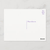 Bloemen Dank u Paarse lavendelharten Briefkaart (Achterkant)