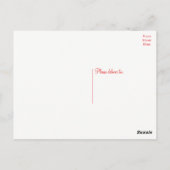 Bloemen Dank u Rode Rose Bloemen Bruiloft Romantis Briefkaart (Achterkant)